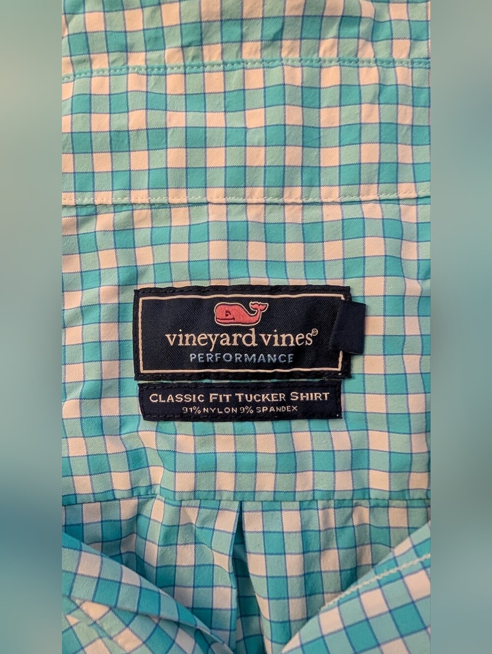 Vineyard Vines Performance Men's Light Blue Teal Classic Fit Tucker Shirt Large - Picture 6 of 15